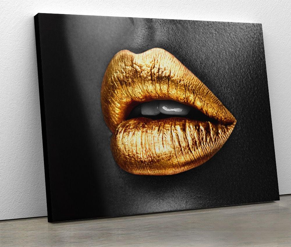 Tablou "Diva Gold Lips" - Xtra.ro