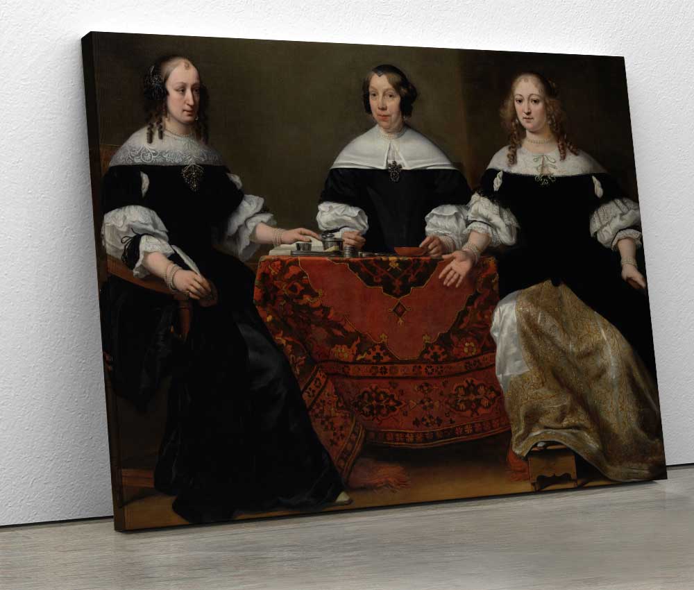 Ferdinand Bol - Portrait of the Three Regentesses of the Leprozenhuis