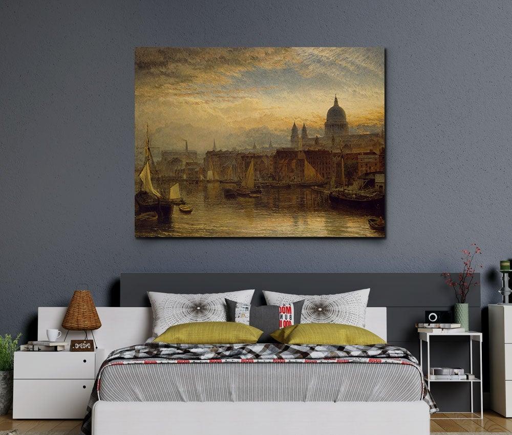 Henry Dawson - St.Paul's from the River Thames - Xtra.ro