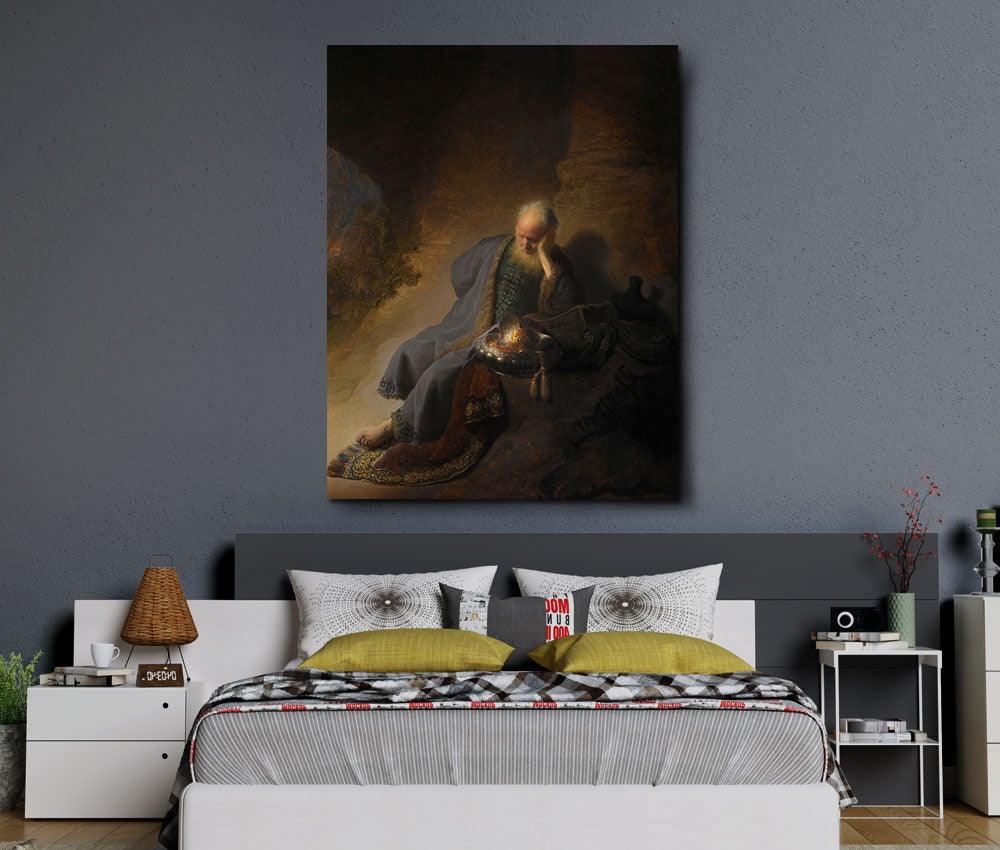 Rembrandt van Rijn - Jeremiah Lamenting the Destruction of Jerusalem - Xtra.ro