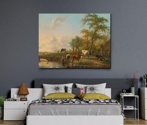 Adam Pijnacker - Landscape with Cattle - Xtra.ro