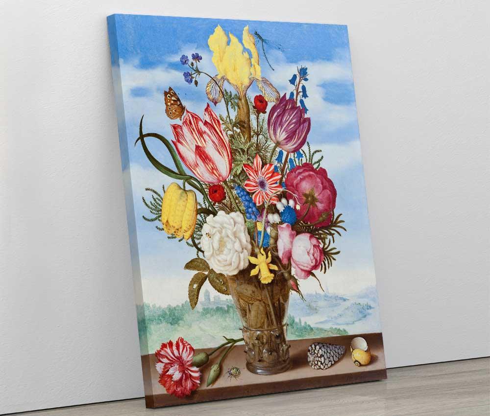 Ambrosius Bosschaert - Bouquet of Flowers on a Ledge - Xtra.ro