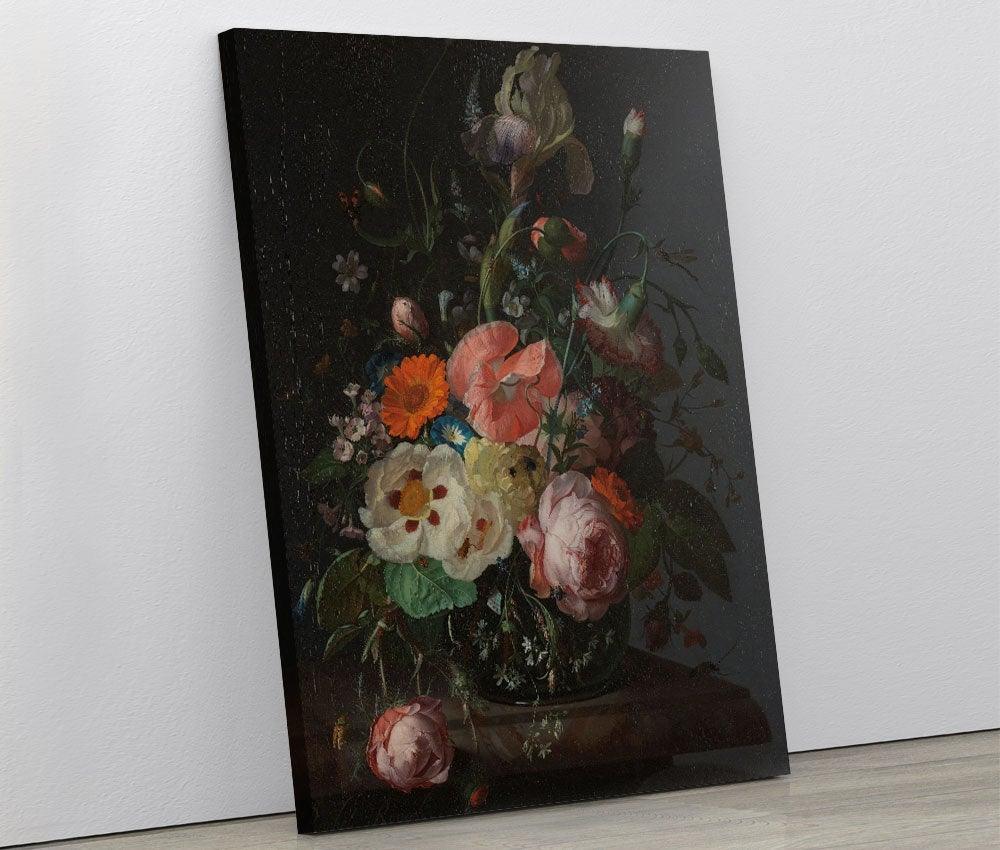 Rachel Ruysch - Still Life with Flowers on a Marble Tabletop - Xtra.ro