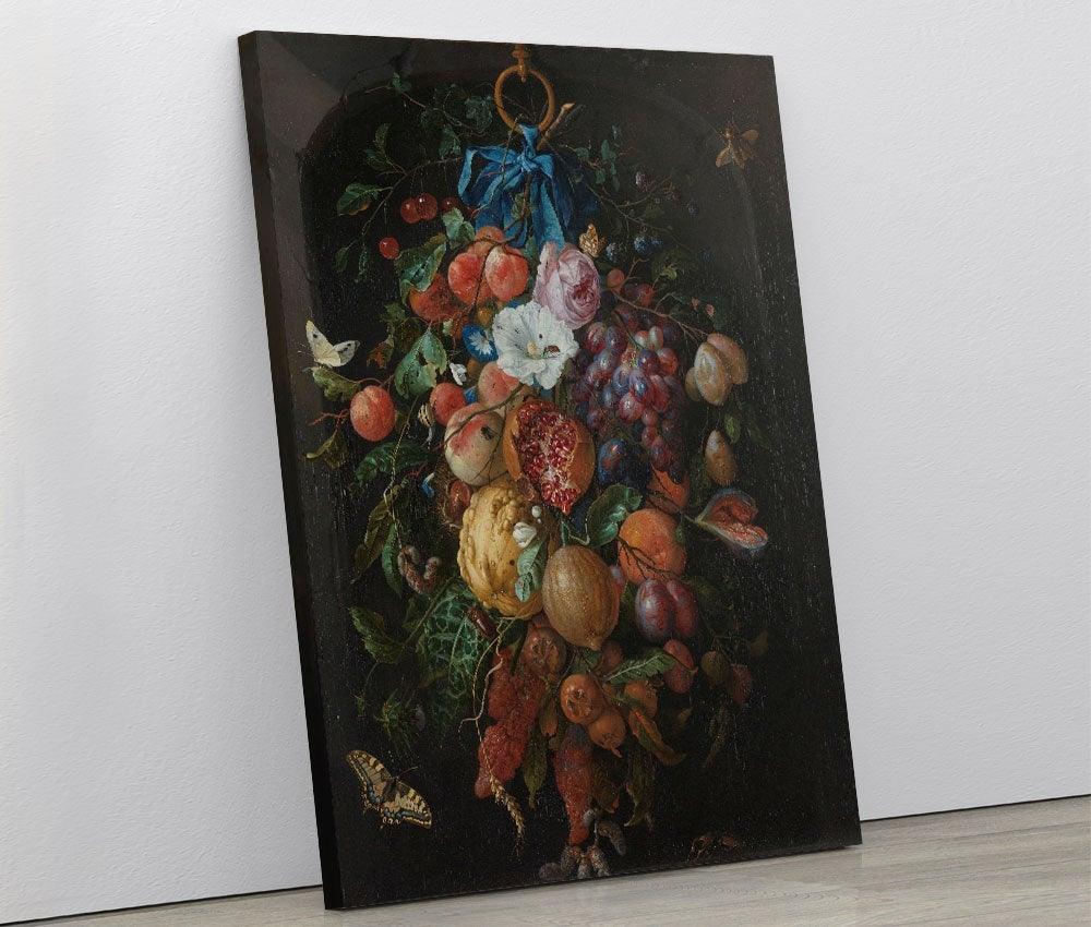 Jan Davidsz de Heem - Festoon of Fruits and Flowers - Xtra.ro