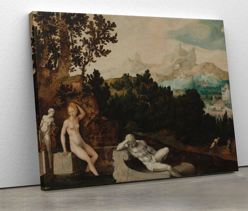 Jan van Scorel - Landscape with Bathsheba - Xtra.ro