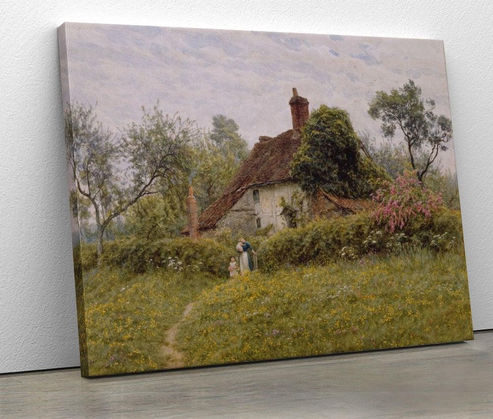 Helen Allingham - Old Cottages at Pinner - Xtra.ro