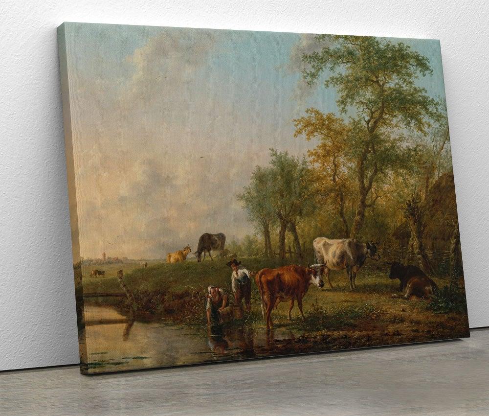 Adam Pijnacker - Landscape with Cattle - Xtra.ro