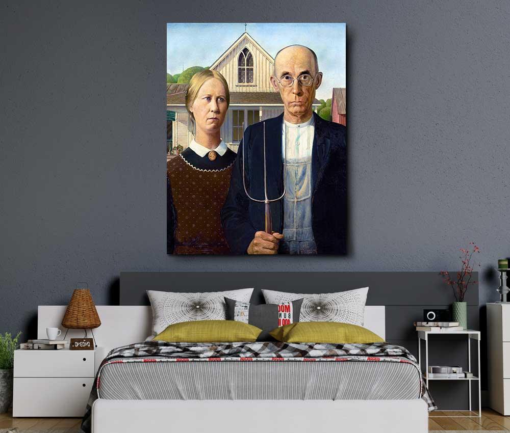 Grant Wood - American Gothic - Xtra.ro