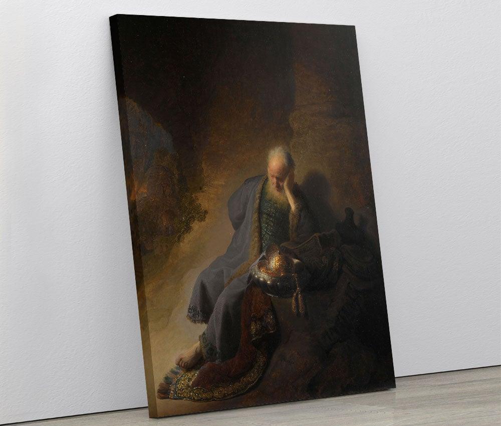 Rembrandt van Rijn - Jeremiah Lamenting the Destruction of Jerusalem - Xtra.ro