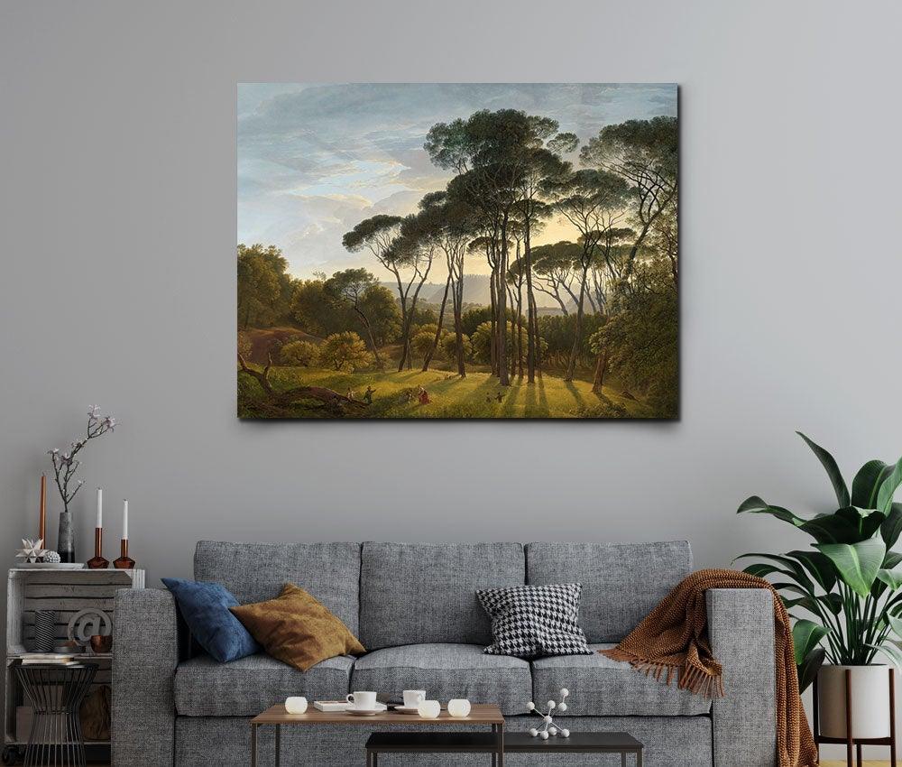 Hendrik Voogd - Italian Landscape with Umbrella Pines - Xtra.ro