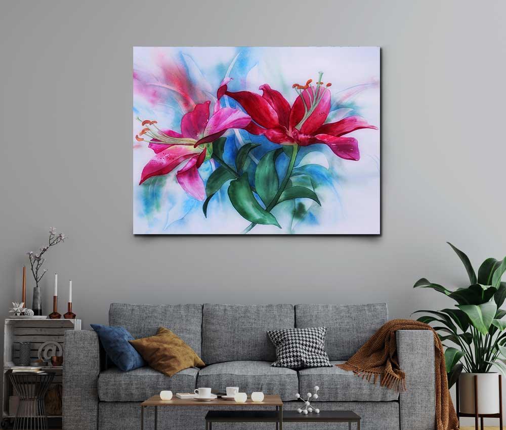 Tablou "Watercolor Lilies" - Xtra.ro